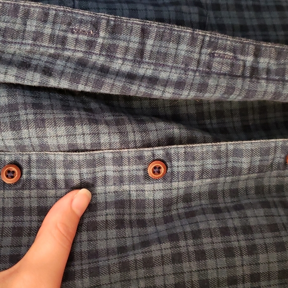 Blue checkered button up - Picture 4 of 4
